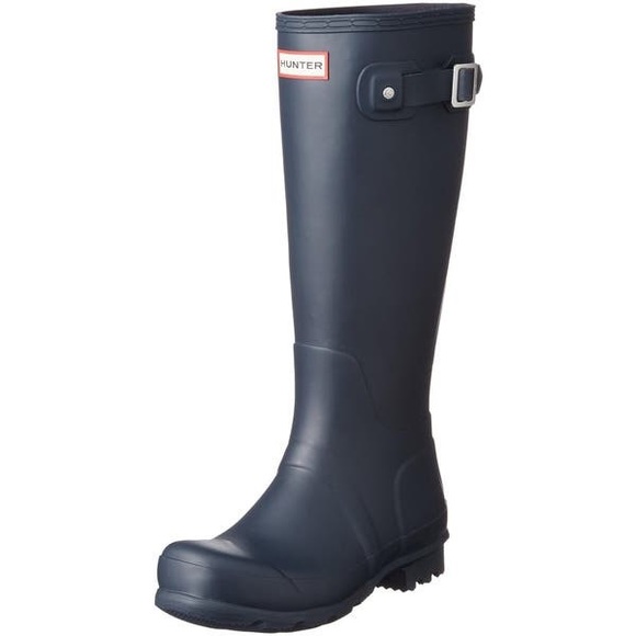 hunter boots blue dot
